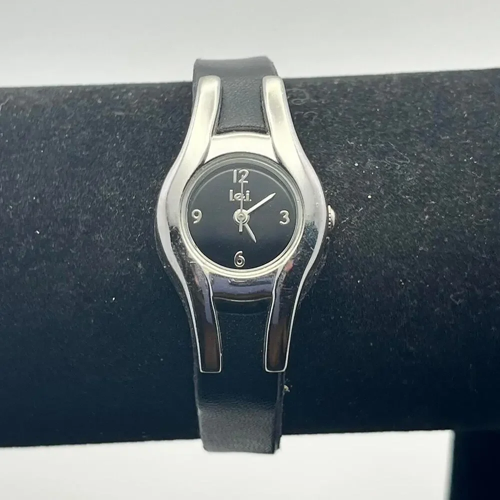 Silver black watch
